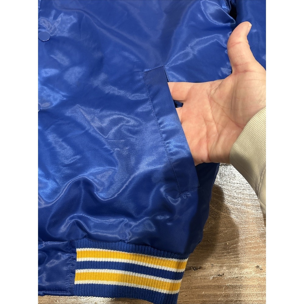 Starter Golden State Warriors Satin Bomber Jacket Sz Large‎ Vintage - Picture 8 of 16